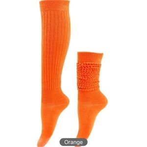 Brand New Orange Slouch Socks